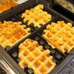 This is what happens when you let your seven year old make the waffles.